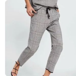 Zara black drawstring trousers